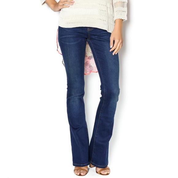 ANTHROPOLOGIE mini flare boot flap Pocket Jeans- NEW - Picture 2 of 5